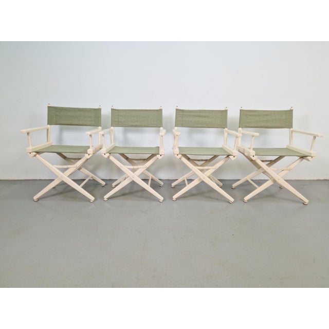 Vintage Wooden Director's Folding Chairs, 1960s, Set of 4 For Sale - Image 3 of 12