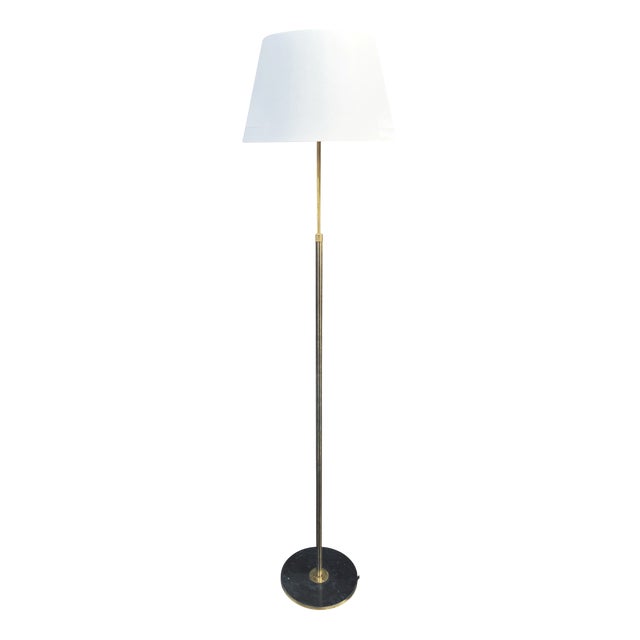 Telescopic Floor Lamp with Fluted Stem, 1950s For Sale