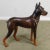 Chocolate Life Size Leather Wrapped Doberman Pinscher Dog Statue For Sale - Image 8 of 13