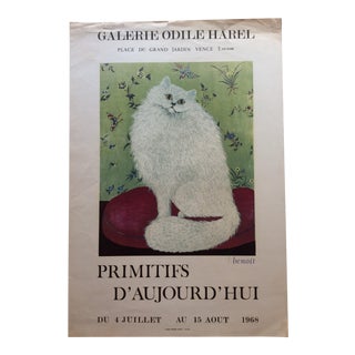 French Artist Jacqueline Benoit Original Art Exhibition Poster For Sale