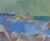 This coastal landscape painting with striking colours is by the Swedish artist Curt Agge (1929 - 2021). Oil on panel,...