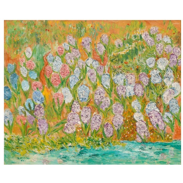 Impressionist Framed Floral Oil on Canvas Still Life, Signed R. Rogers For Sale - Image 3 of 4