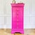 1980s Thomasville Impressions Pink Lingerie Chest | Hot Pink Tall Dresser | Hollywood Regency Chest | Glam Bedroom Storage | Wallpaper Drawers For Sale - Image 11 of 11