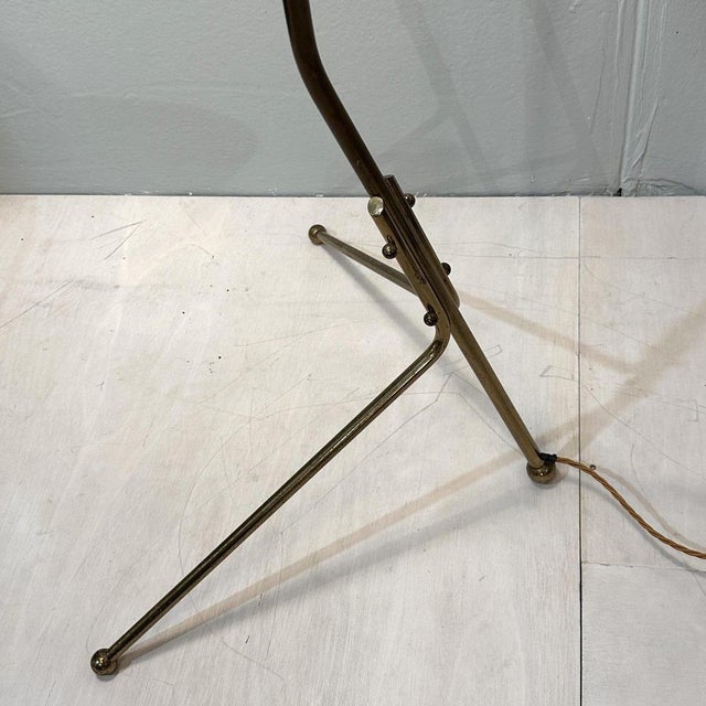 Mid-Century Modern Italian Brass Floor Lamp, 1950s For Sale - Image 9 of 11