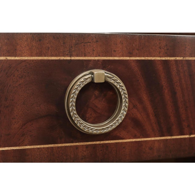 Flame Mahogany Regency Style Buffet, Federal-Style Side Cabinet With Four Doors by Jonathan Charles 494842-Mah For Sale - Image 14 of 17