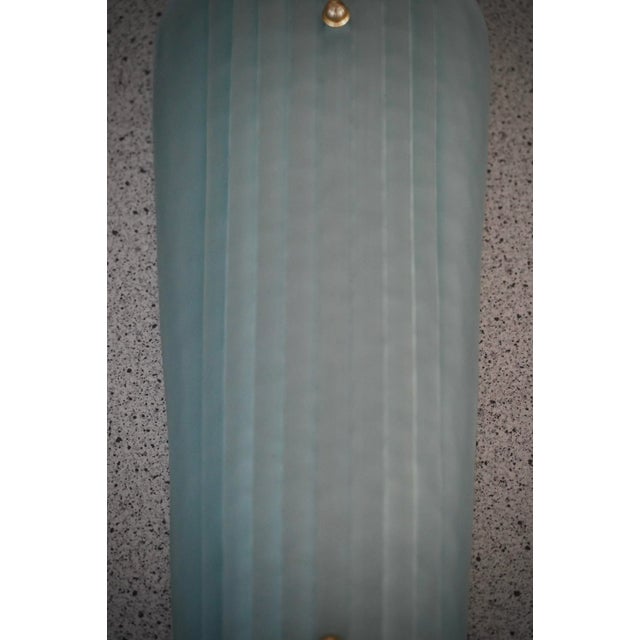 Aqua Green Murano Glass and Brass Wall Light, 2000 For Sale - Image 6 of 9