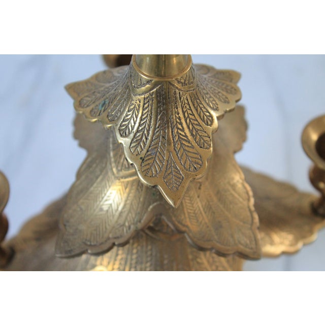 Vintage Brass Christmas Tree Candle Holder For Sale In Milwaukee - Image 6 of 7