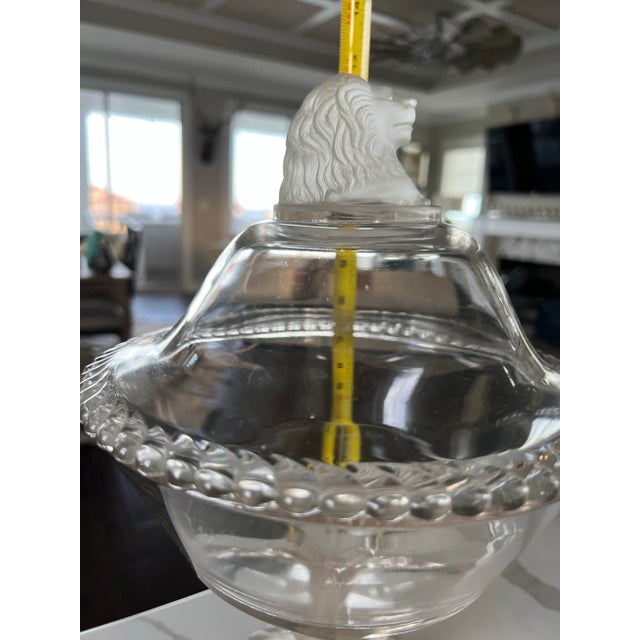 Antique Gillinder & Sons Lidded Compote With Lions a Pair For Sale In Jacksonville, FL - Image 6 of 11