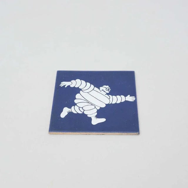 Set of five Michelin Man tiles, by unknown manufacturer from Spain, 1960s. In original condition, with minor wear...