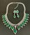 Gemstone Gia Certified 73ct Zambian Emerald & 22ct Diamond Necklace Earring Bridal Suite For Sale - Image 7 of 8
