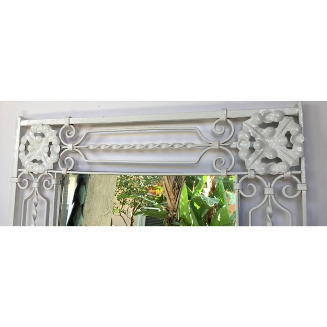 Hand Twisted Wrought Iron Mirror For Sale - Image 9 of 11