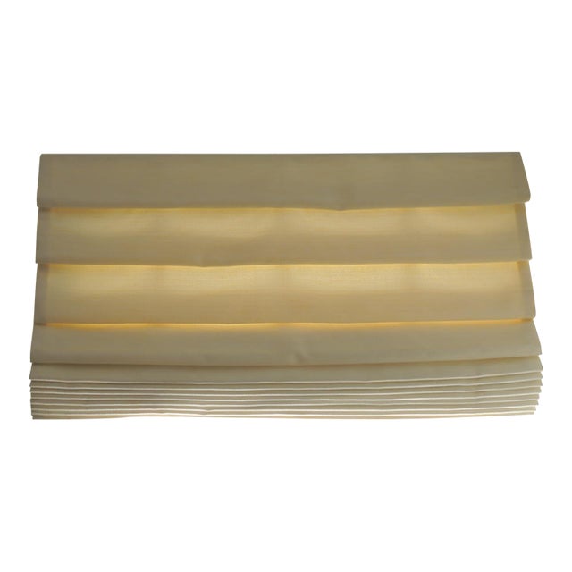 Beige Silk Color Soft Pleated Window Roman Shade. For Sale