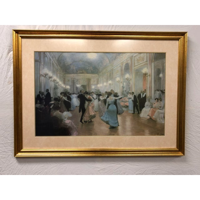 Early 20th Century An Elegant Soiree - Vintage Copy of Watercolor Painting by French Artist Victor Gabriel Gilbert For Sale - Image 5 of 5