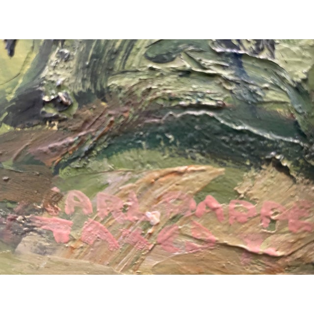Carl Pappe Plein Air Landscape Impressionist Oil on Panel Original Frame For Sale - Image 4 of 9