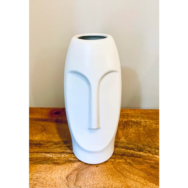 Modern White Face Design Ceramic Decorative Object For Sale In San Diego - Image 6 of 6