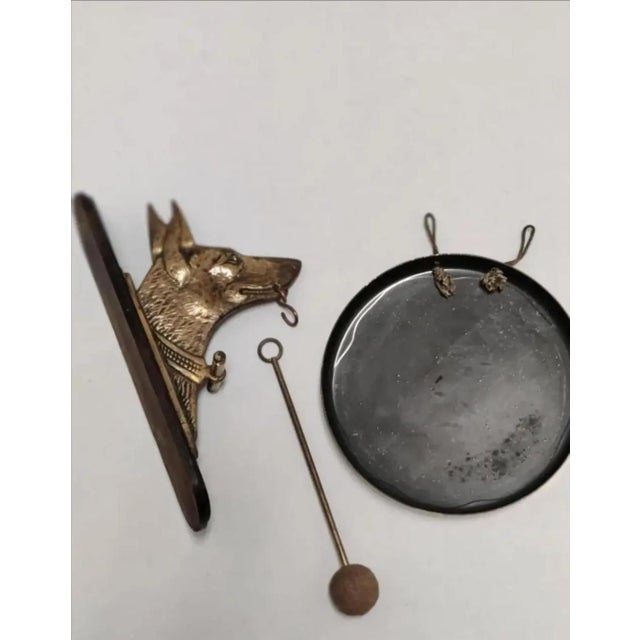 1920s Arts & Crafts Bronze Figural Dog Wall Hanging Gong, 1920s For Sale - Image 5 of 6