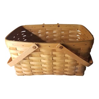 Vintage Longaberger Picnic, Fruit/Veg Basket, 2001 For Sale