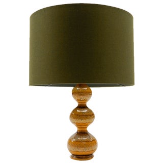 Orange Ceramic Table Lamp Base from Kaiser Leuchten, Germany, 1960s For Sale