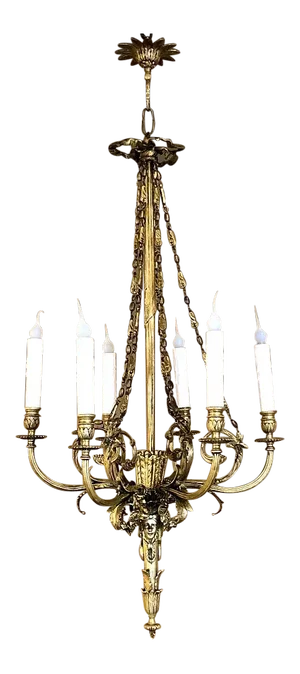 Antique French Louis XVI Bronze Chandelier