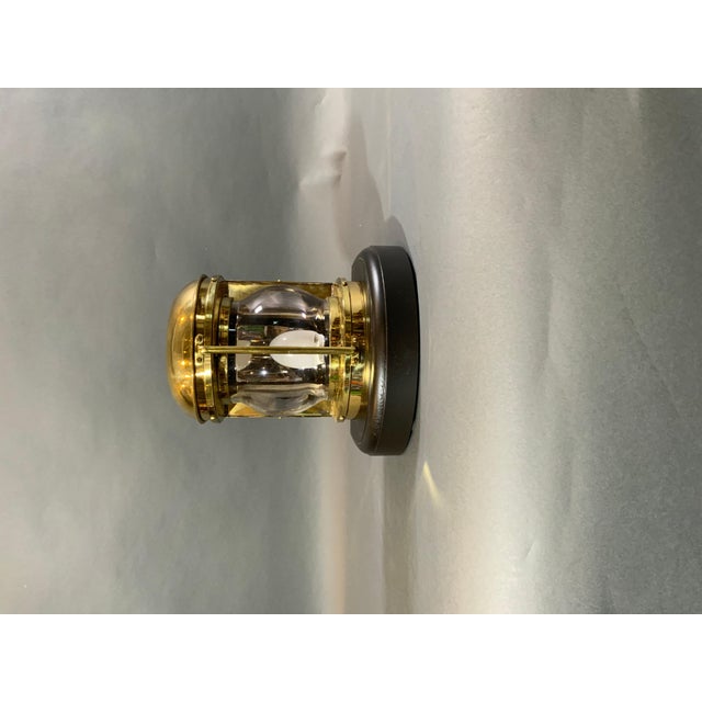 Solid Brass Ships Bow Lantern of Rare Design For Sale - Image 9 of 9