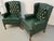 Mid-Century Modern Vintage Wing-Backed Tufted Chesterfield Lounge Chairs For Sale - Image 3 of 14