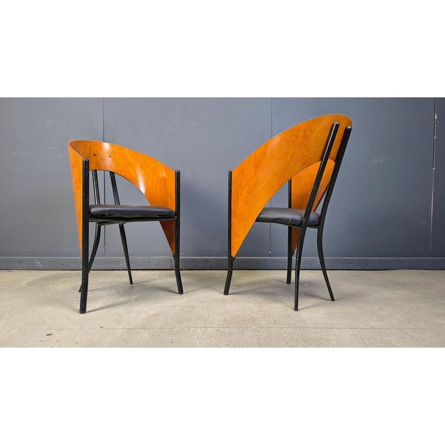 Philippe Starck Postmodern Spanish Dining Chairs from Philippe Starck, 1980s, Set of 4 For Sale - Image 4 of 13