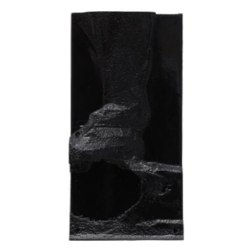 Black Pada Wall Mounted Sculpture by Arthur Bitsch For Sale