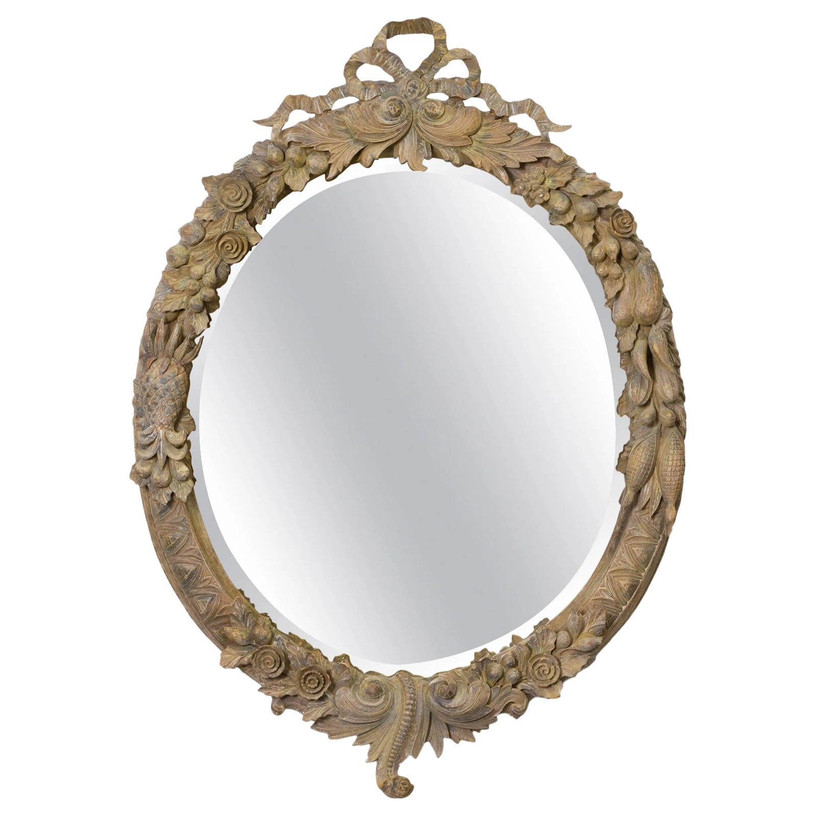 Decorative carved frame mirror