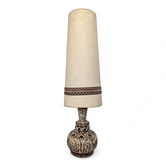 Glazed Ceramic Table Lamp For Sale - Image 6 of 6