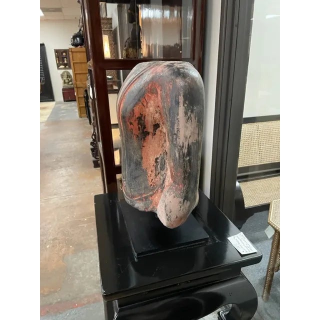 Figurative Antique Sandstone Buddha Torso Sculpture For Sale - Image 3 of 7