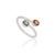 14k Gold Modern Toi Et Moi Natural Multi Sapphire Open Bypass Ring Size 8 For Sale - Image 4 of 14
