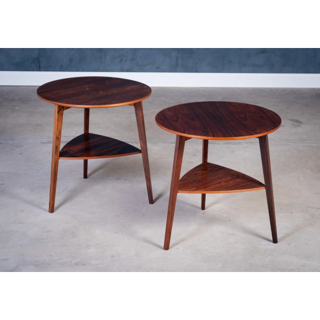 Rosewood Side Tables by Holger George Jensen for Kubus, 1960s, Set of 2 For Sale - Image 12 of 12