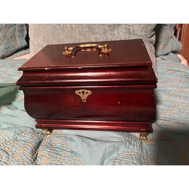 Vintage Mahogany Jewelry Box From “The Commodore” Collection by Rosalco For Sale - Image 11 of 12