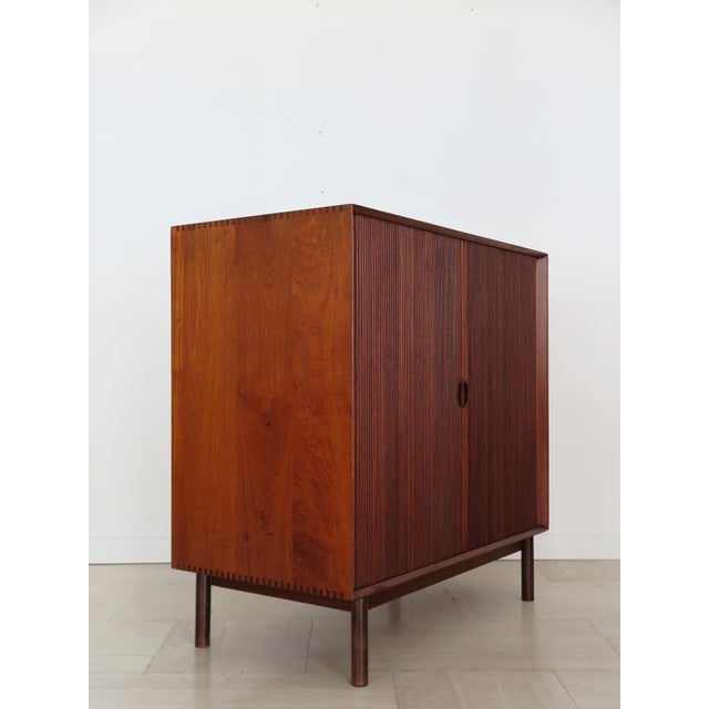 Scandinavian midcentury modern design teak credenza cabinet designed by Peter Hvidt & Orla Molgaard Nielsen for Soborg...