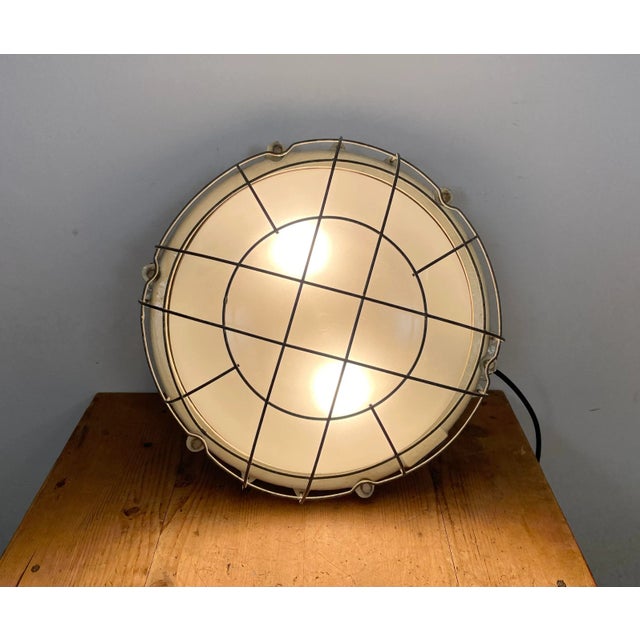 Industrial Cast Iron Wall or Ceiling Lamp, 1970s From Elektrosvit For Sale - Image 11 of 12