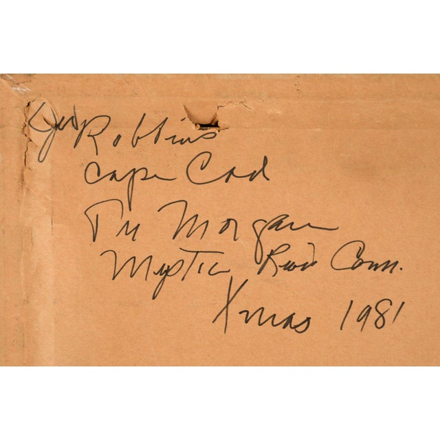 Rowing to Shore - Nautical Seascape in Gouache on Paper by George A. Robbins For Sale - Image 4 of 5