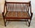 Antique Inspired Spindle Back Cherrywood Hall Bench With Removable Upholstered Seat. For Sale - Image 10 of 10