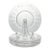 1910s Fostoria “Lotus” Etched Optic Salad or Luncheon Plates - Set of 5 For Sale