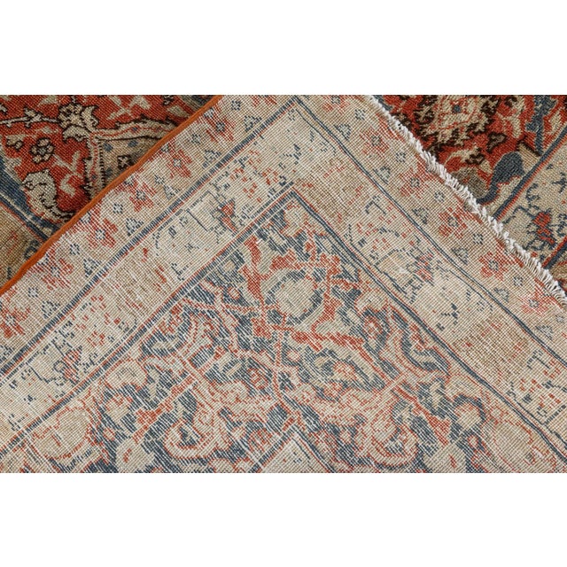 Persian Early 20th Century Persian Tabriz Red Handmade Wool Rug For Sale - Image 3 of 8
