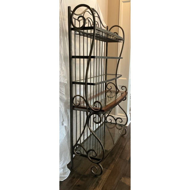 Old World Metal Bakers/Wine Rack For Sale - Image 9 of 17