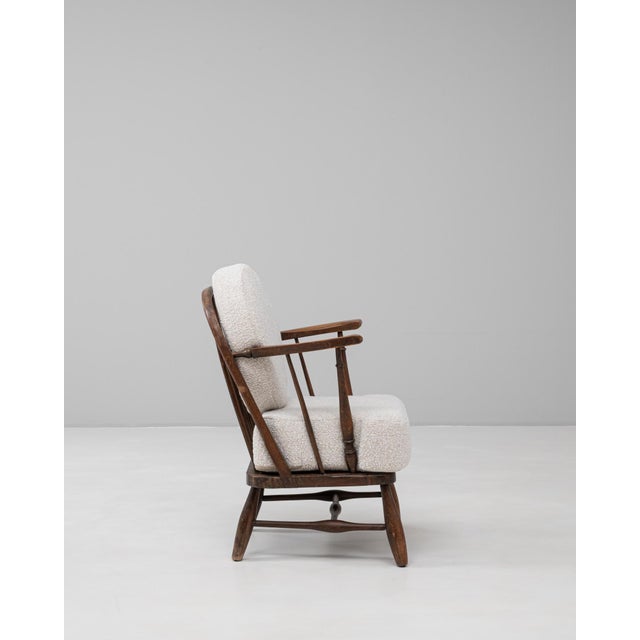 20th Century English Wooden Armchair With Upholstered Seat And Back For Sale - Image 17 of 18