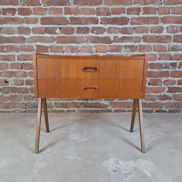 Vintage Danish Nightstand with Drawer, 1960 For Sale - Image 4 of 6