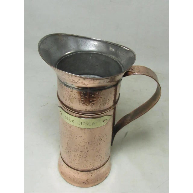 French Polished Copper 2 Litre Jug For Sale - Image 11 of 17