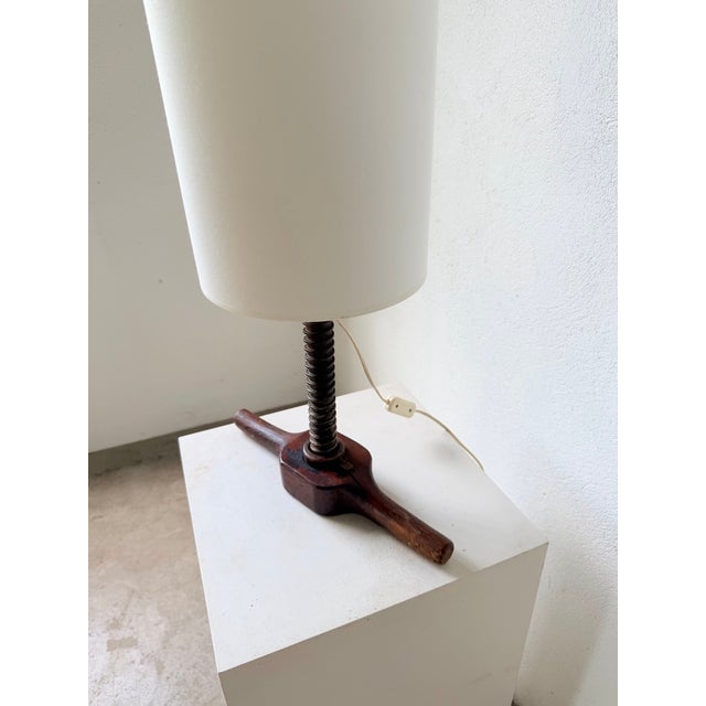 Brutalist Handcrafted Table Lamp, 1950s For Sale - Image 16 of 18