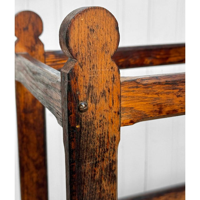 Antique Arts & Crafts Oak Entryway Umbrella Cane Stand For Sale - Image 9 of 11