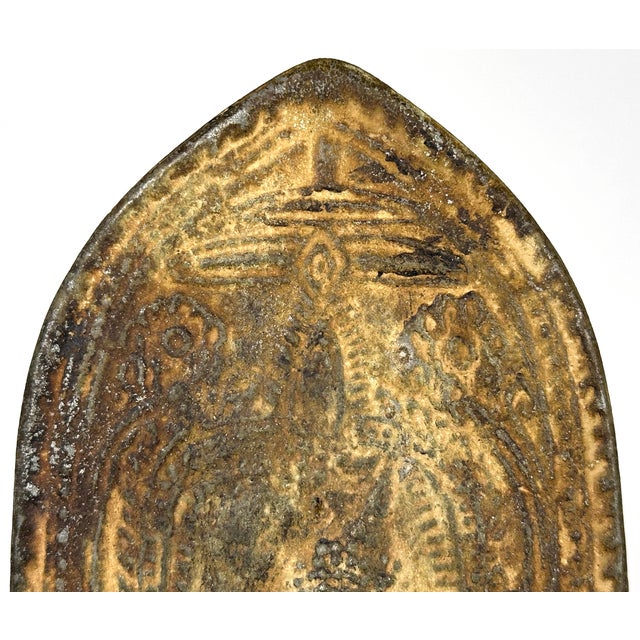 Authentic Thai Buddhist Votive Plaque for your consideration. The plaque measures approx. 12 3/4 inches long, 4 1/4 inches...
