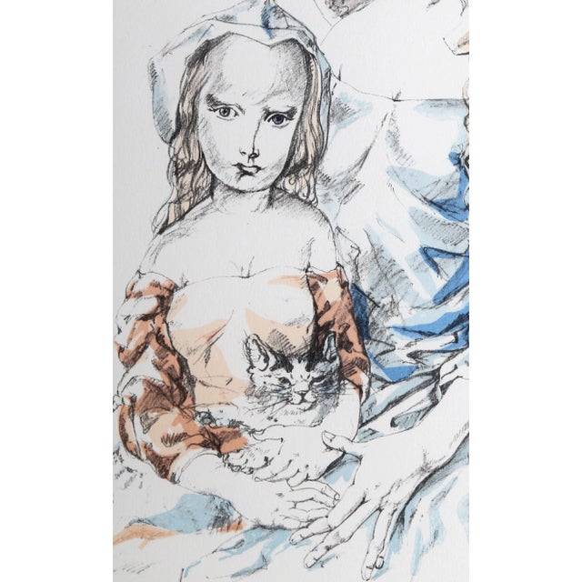 Mother and Child, Léonard Tsuguharu Foujita Lithograph For Sale - Image 4 of 4