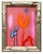 2025 Ak Hardeman Abstract Painting in Custom Bamboo-Style Frame For Sale