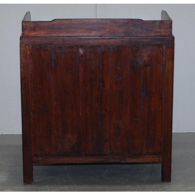 Antique Chinese Redwood Lacquered Inlaid Sideboard For Sale - Image 10 of 14
