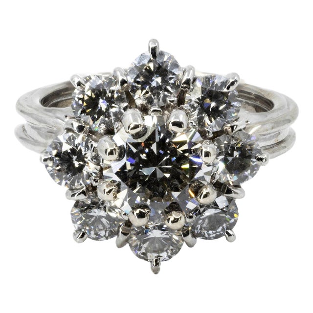 Late 20th Century 1.23 Round H VVS1 GIA Ring, Size 5 For Sale